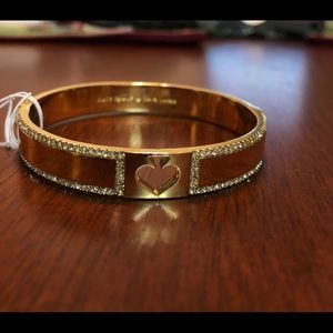 KATE SPADE GOLD FAUX DIAMOND BANGLE